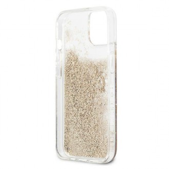 Guess GUHCP13SLG4GGO iPhone 13 mini 5,4&quot; zlatý/zlatý pevný obal 4G Big Liquid Glitter