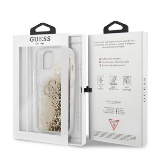 Guess GUHCP13SLG4GGO iPhone 13 mini 5,4&quot; zlatý/zlatý pevný obal 4G Big Liquid Glitter