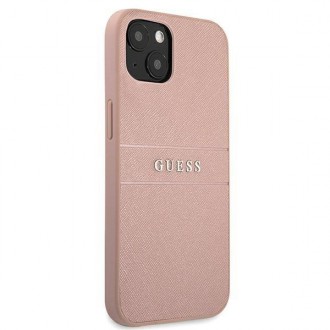 Guess GUHCP13SPSASBPI iPhone 13 mini 5,4&quot; růžový/růžový pevný obal Saffiano Stripe
