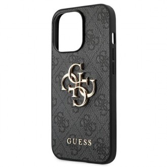 Guess GUHCP13X4GMGGR iPhone 13 Pro Max 6,7&quot; šedý/šedý pevný obal 4G velké kovové logo