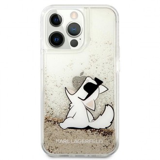 Karl Lagerfeld KLHCP13LGCFD iPhone 13 Pro / 13 6,1" złoty/gold hardcase Liquid Glitter Choupette Fun