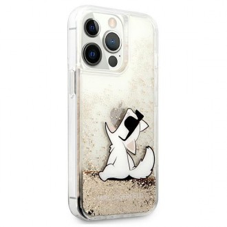 Karl Lagerfeld KLHCP13LGCFD iPhone 13 Pro / 13 6,1" złoty/gold hardcase Liquid Glitter Choupette Fun