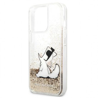 Karl Lagerfeld KLHCP13LGCFD iPhone 13 Pro / 13 6,1" złoty/gold hardcase Liquid Glitter Choupette Fun