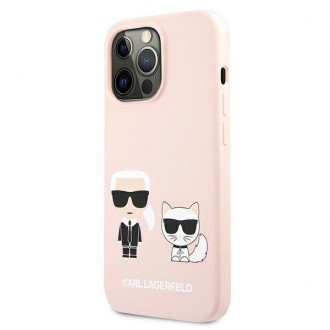 Karl Lagerfeld KLHCP13LSSKCI iPhone 13 Pro / 13  6,1" hardcase jasno różowy/light pink Silicone Karl & Choupette