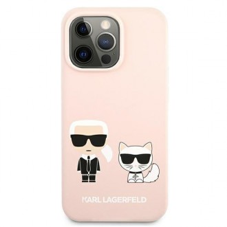 Karl Lagerfeld KLHCP13LSSKCI iPhone 13 Pro / 13  6,1" hardcase jasno różowy/light pink Silicone Karl & Choupette
