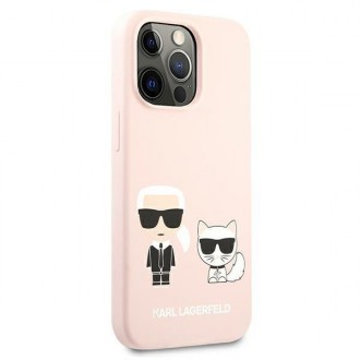 Karl Lagerfeld KLHCP13LSSKCI iPhone 13 Pro / 13  6,1" hardcase jasno różowy/light pink Silicone Karl & Choupette