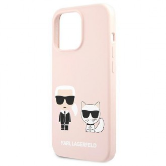 Karl Lagerfeld KLHCP13LSSKCI iPhone 13 Pro / 13  6,1" hardcase jasno różowy/light pink Silicone Karl & Choupette