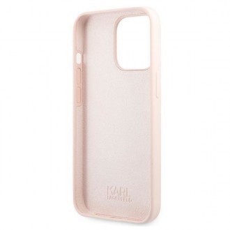 Karl Lagerfeld KLHCP13LSSKCI iPhone 13 Pro / 13  6,1" hardcase jasno różowy/light pink Silicone Karl & Choupette