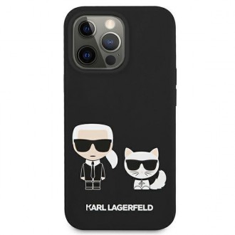 Karl Lagerfeld KLHCP13LSSKCK iPhone 13 Pro / 13 6,1&quot; pevný kryt černo/černý silikon Karl &amp; Choupette