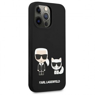 Karl Lagerfeld KLHCP13LSSKCK iPhone 13 Pro / 13 6,1&quot; pevný kryt černo/černý silikon Karl &amp; Choupette