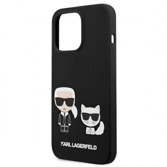 Karl Lagerfeld KLHCP13LSSKCK iPhone 13 Pro / 13 6,1&quot; pevný kryt černo/černý silikon Karl &amp; Choupette