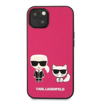 Karl Lagerfeld KLHCP13MPCUSKCP iPhone 13 6.1 &quot;fuchsia / fuchsia hardcase Ikonik Karl &amp; Choupette