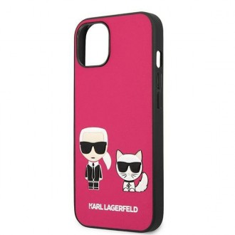 Karl Lagerfeld KLHCP13MPCUSKCP iPhone 13 6.1 &quot;fuchsia / fuchsia hardcase Ikonik Karl &amp; Choupette