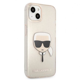 Karl Lagerfeld KLHCP13SKHTUGLGO iPhone 13 mini 5,4" złoty/gold hardcase Glitter Karl`s Head