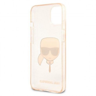 Karl Lagerfeld KLHCP13SKHTUGLGO iPhone 13 mini 5,4" złoty/gold hardcase Glitter Karl`s Head