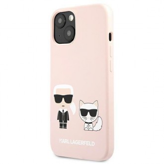 Karl Lagerfeld KLHCP13SSSKCI iPhone 13 mini 5,4" hardcase jasno różowy/light pink Silicone Karl & Choupette