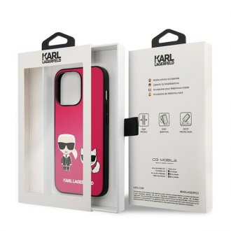 Karl Lagerfeld KLHCP13XPCUSKCP iPhone 13 Pro Max 6,7 &quot;fuchsia / fuchsia hardcase Ikonik Karl &amp; Choupette