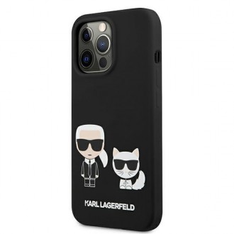 Karl Lagerfeld KLHCP13XSSKCK iPhone 13 Pro Max 6,7&quot; pevný obal černo/černý silikon Karl &amp; Choupette