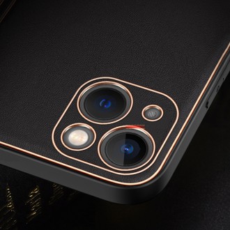 Dux Ducis Yolo elegant case made of soft TPU and PU leather for iPhone 13 mini orange
