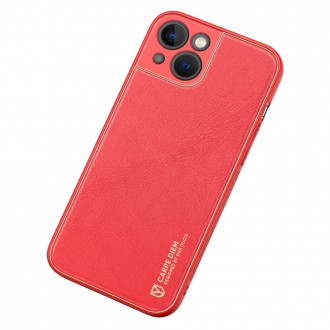 [RETURNED ITEM] Dux Ducis Yolo elegant case made of soft TPU and PU leather for iPhone 13 mini red