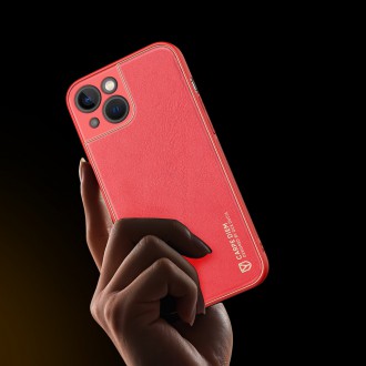 [RETURNED ITEM] Dux Ducis Yolo elegant case made of soft TPU and PU leather for iPhone 13 mini red