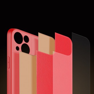 [RETURNED ITEM] Dux Ducis Yolo elegant case made of soft TPU and PU leather for iPhone 13 mini red