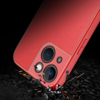 [RETURNED ITEM] Dux Ducis Yolo elegant case made of soft TPU and PU leather for iPhone 13 mini red