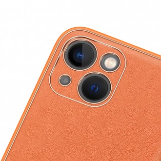 Dux Ducis Yolo elegant case made of soft TPU and PU leather for iPhone 13 orange
