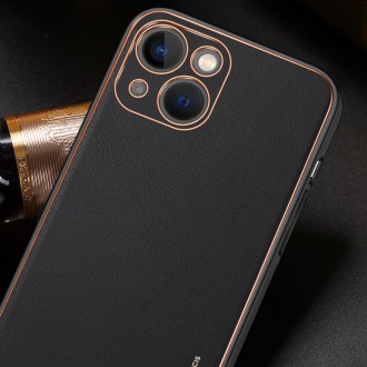 Dux Ducis Yolo elegant case made of soft TPU and PU leather for iPhone 13 red