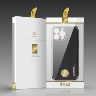 Dux Ducis Yolo elegant case made of soft TPU and PU leather for iPhone 13 Pro Max black