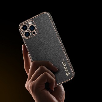 Dux Ducis Yolo elegant case made of soft TPU and PU leather for iPhone 13 Pro Max black