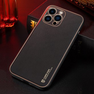 Dux Ducis Yolo elegant case made of soft TPU and PU leather for iPhone 13 Pro Max black