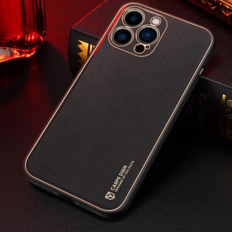 Dux Ducis Yolo elegant case made of soft TPU and PU leather for iPhone 13 Pro Max black