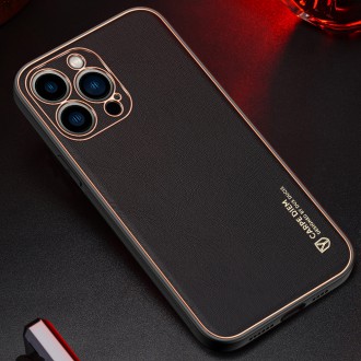 Dux Ducis Yolo elegant case made of soft TPU and PU leather for iPhone 13 Pro Max red