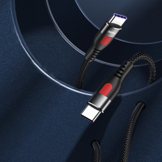 Remax LESU Series fast charging cable USB Type C - USB Type C PD 65W 1m black (RC-195C-C)