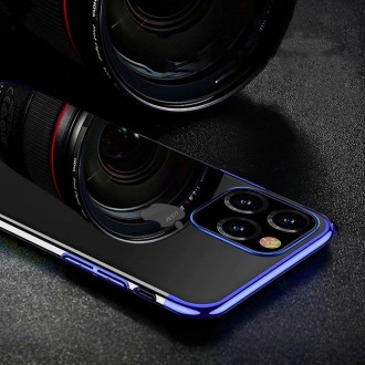 Clear Color Case Gel TPU Electroplating frame Cover for iPhone 13 Pro black