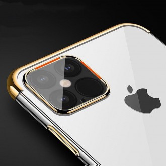 Clear Color Case Gel TPU Electroplating frame Cover for iPhone 13 Pro black