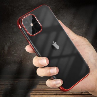 Clear Color Case Gel TPU Electroplating frame Cover for iPhone 13 Pro black