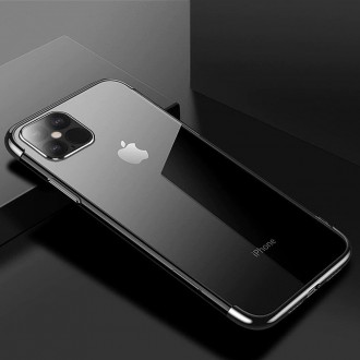 Clear Color Case Gel TPU Electroplating frame Cover for iPhone 13 Pro black