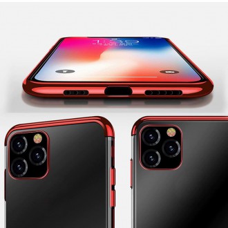 Clear Color Case Gel TPU Electroplating frame Cover for iPhone 13 Pro black