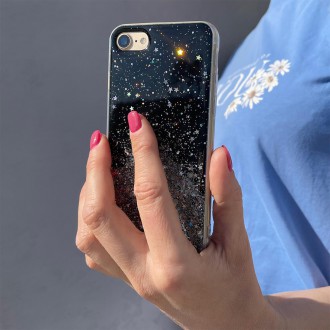 Star Glitter Shining Cover for iPhone 13 Pro Max black