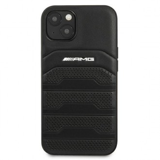 AMG AMHCP13SGSEBK iPhone 13 mini 5,4" czarny/black hardcase Leather Debossed Lines