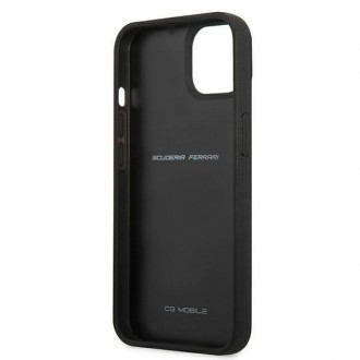 Ferrari FEHCP13SFCABK iPhone 13 mini 5,4&quot; černý/černý pevný obal On Track Real Carbon