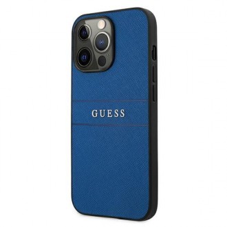 Guess GUHCP13LPSASBBL iPhone 13 Pro / 13 6,1&quot; modrý/modrý Saffiano Strap