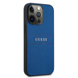 Guess GUHCP13LPSASBBL iPhone 13 Pro / 13 6,1&quot; modrý/modrý Saffiano Strap