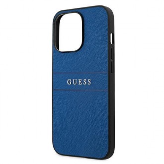 Guess GUHCP13LPSASBBL iPhone 13 Pro / 13 6,1&quot; modrý/modrý Saffiano Strap