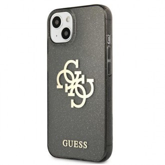 Guess GUHCP13SPCUGL4GBK iPhone 13 mini 5,4&quot; černé/černé pevné pouzdro Glitter 4G Big Logo