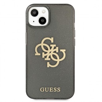 Guess GUHCP13SPCUGL4GBK iPhone 13 mini 5,4&quot; černé/černé pevné pouzdro Glitter 4G Big Logo
