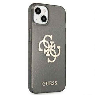 Guess GUHCP13SPCUGL4GBK iPhone 13 mini 5,4&quot; černé/černé pevné pouzdro Glitter 4G Big Logo