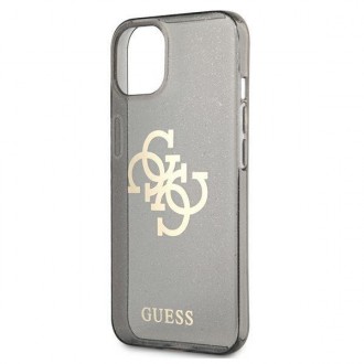 Guess GUHCP13SPCUGL4GBK iPhone 13 mini 5,4&quot; černé/černé pevné pouzdro Glitter 4G Big Logo